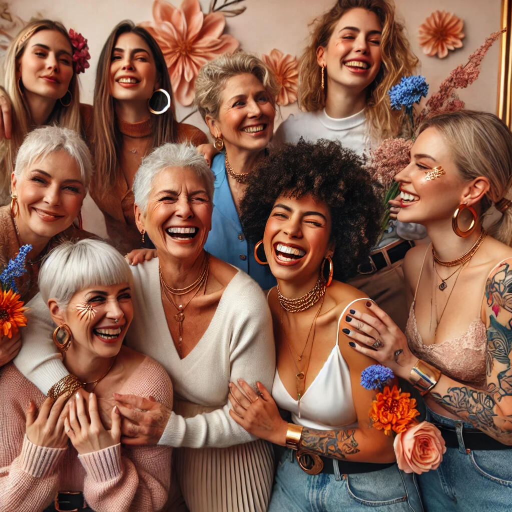 Mulheres juntas e felizes