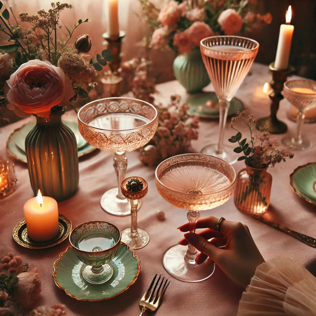 Mesa com taças - Pinky Clube Social